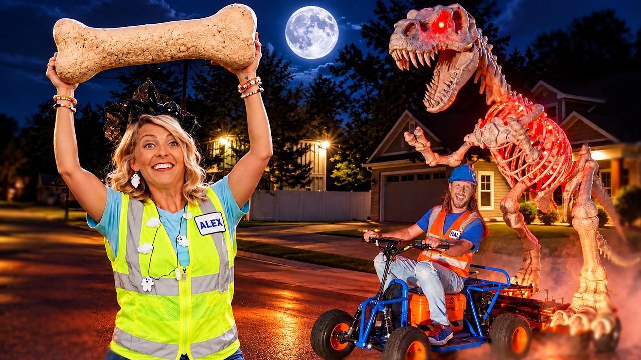 Can Handyman Hal Build a Skeleton Dino? 🦖💀 | Halloween Fun for Kids