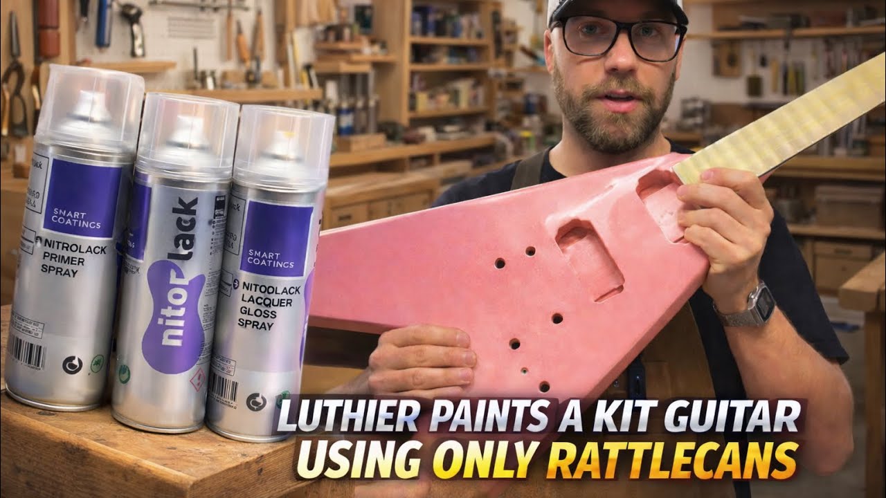 Luthier paints KIT guitar