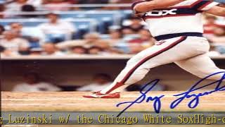 Greg Luzinski Autographed Original Signed 8X10 Color Photo Showing Him With The Chicago White Sox