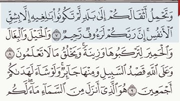 القرآن الكريم سورة النحل من الآية  1 وحتى الآية  18
