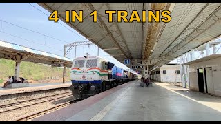 [4 in 1] One Hot Afternoon With Trains : Diesel Hingoli Jan Shatabdi + 16 Hours Late Special Train