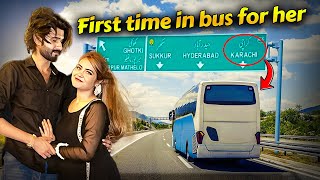 First time in bus for her😭 || 24 hours in karanchi❤️ || i hacked her tik tok😂🔥