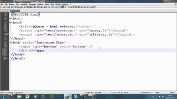 jQuery Tutorial 14 - html selector