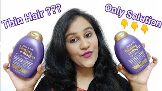 Vil ikke udendørs afskaffet OGX Biotin & Collagen Shampoo and Conditioner Review || Thin Hair Problem  || Biotin For Hair - YouTube