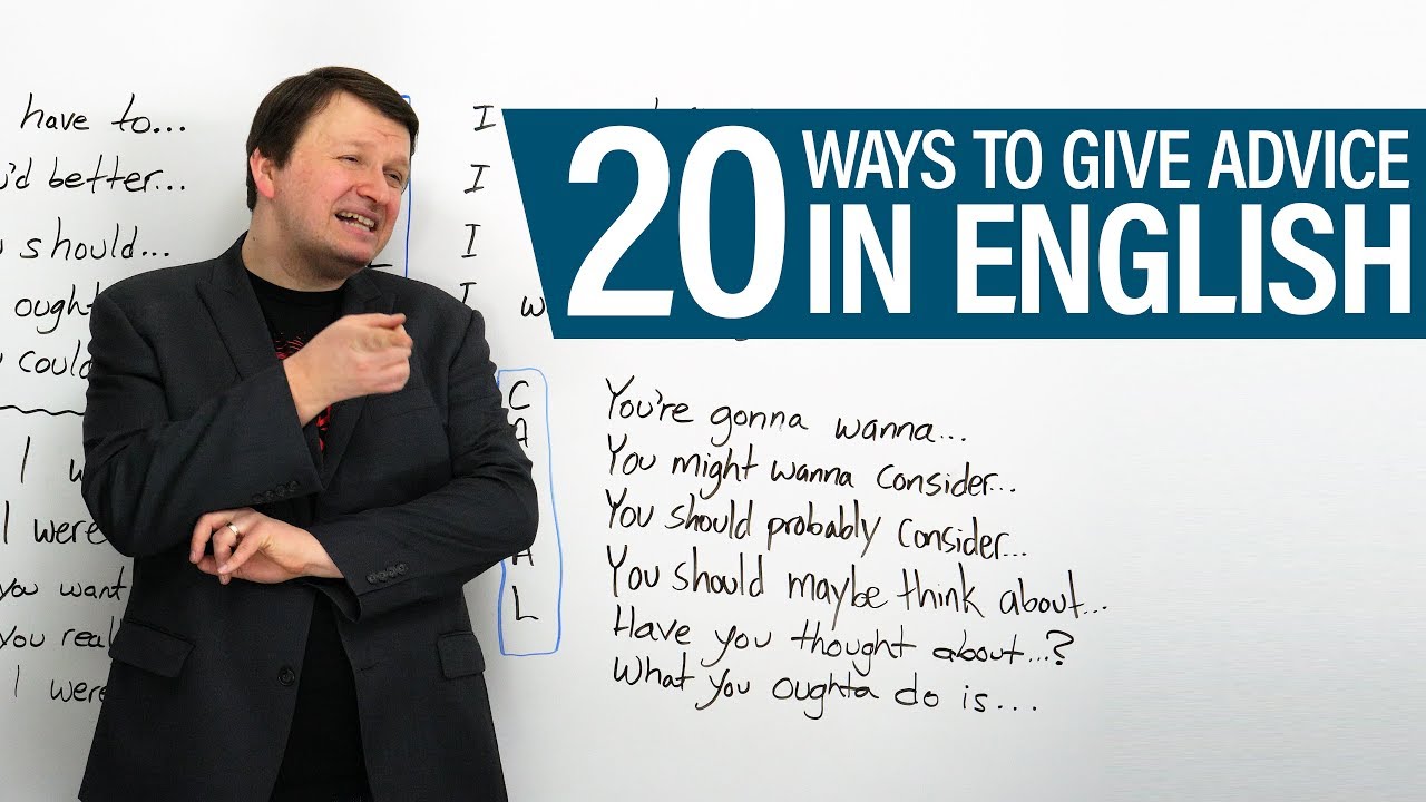 ⁣20 ways to give advice in English