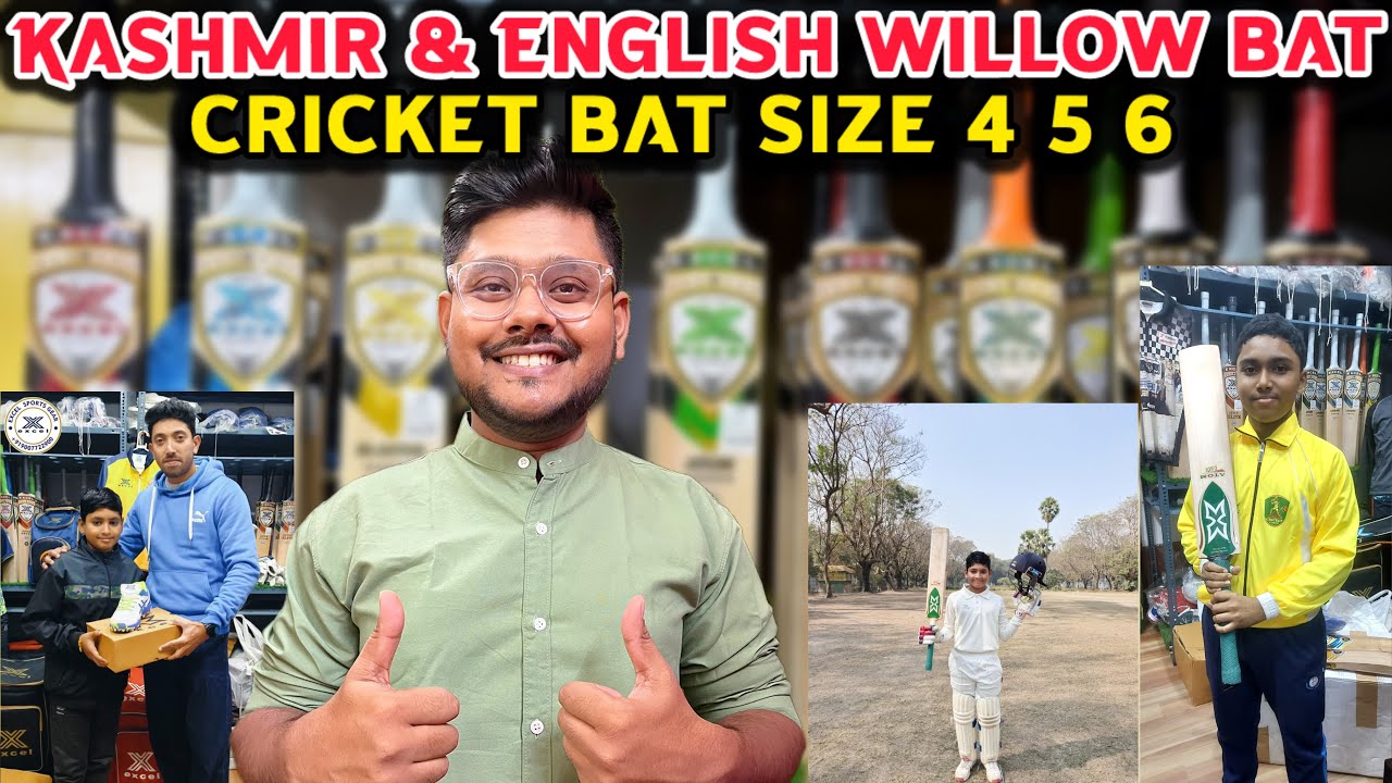 Cricket Bat Size 4 to 6 | Kashmir Willow Cricket Bat | Excel Sports Cricket Bat