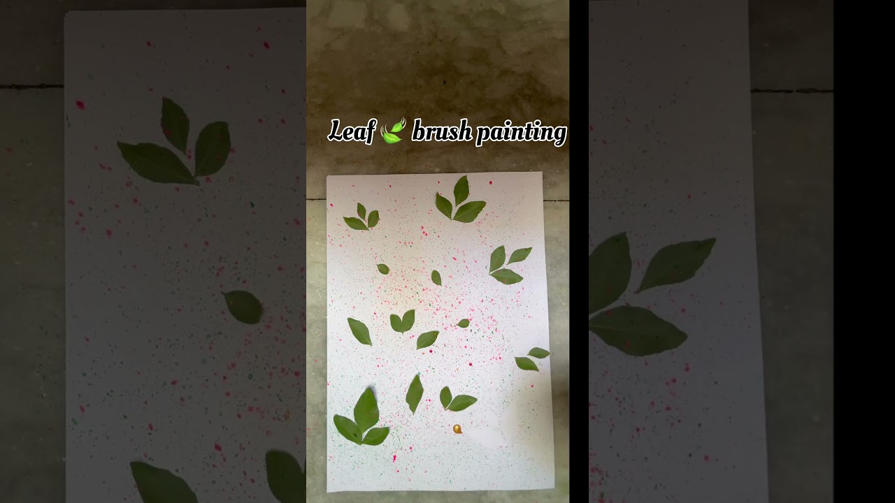 Leaf brush painting 