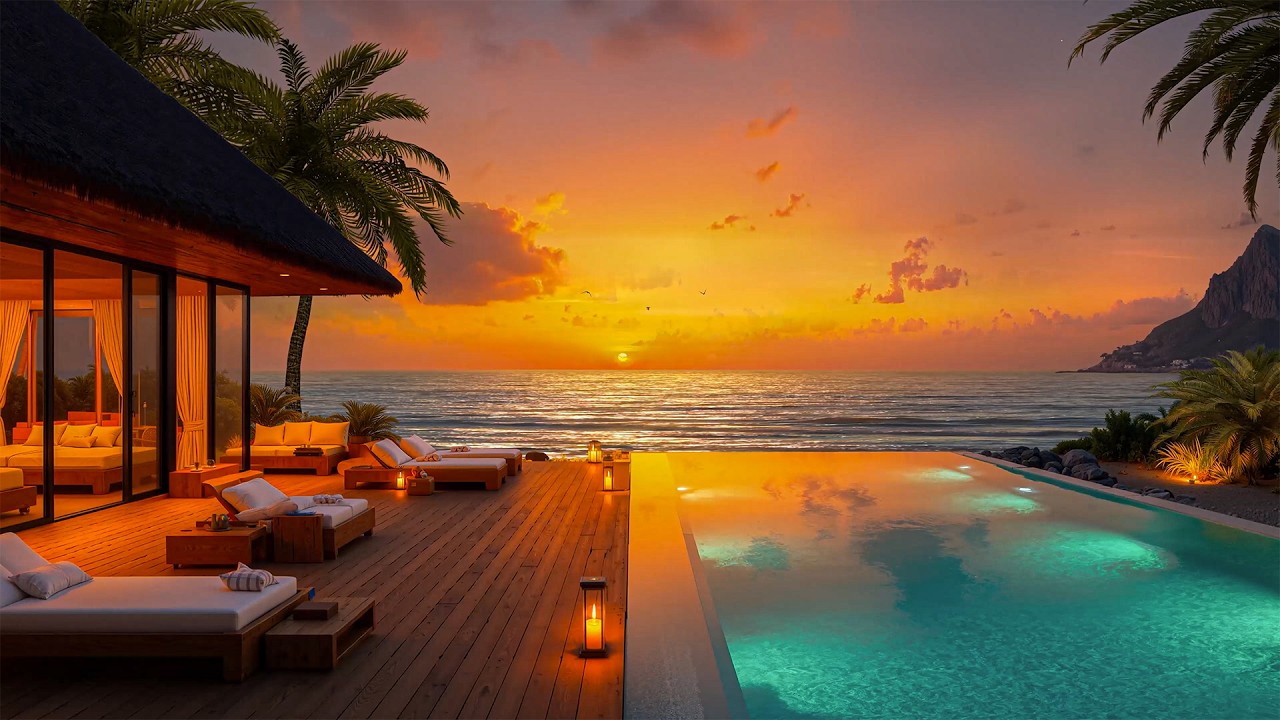 Peaceful Jazz at a Tropical Seaside Resort – Soft Jazz for Relaxation and an Uplifted Spirit