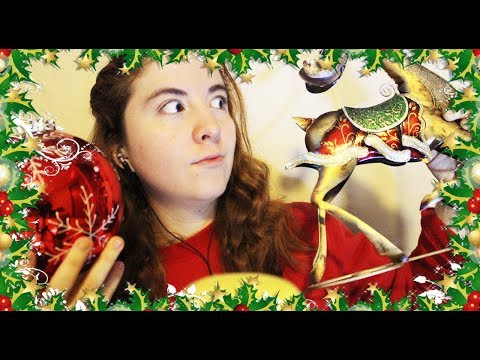 ASMR | TRIGGERS NAVIDEÑOS CON ADORNOS DE NAVIDAD