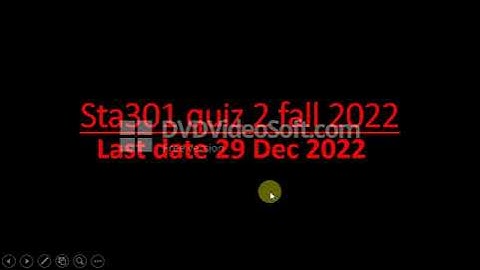 STA301 quiz 2 fall 2022 100% correct solution