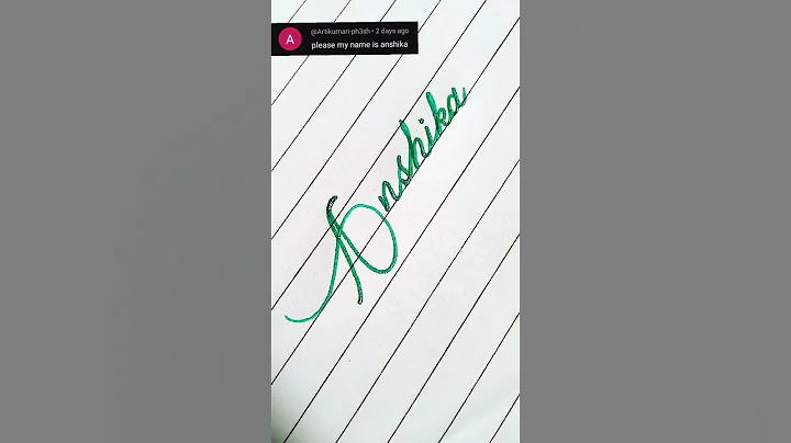 Name and Signature style|Anshika name Writing|#nameart #signature #art #writing #shorts