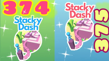 Stacky Dash level 374-375 very nice 👍 #mobilegameroom #gameplay #stackydash #game  #shorts #stacky