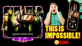 MK Mobile. INSANE Klassic Ninja Pack Opening. I Made an IMPOSSIBLE Bet and LOST 5000 Starcoins...