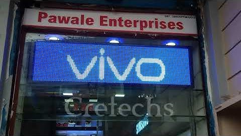 RGB banner + Text series 4ft x 1ft LED display by Cretechs