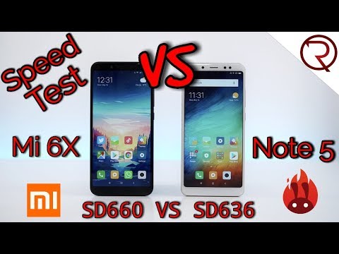 Xiaomi Redmi Note 5 VS Xiaomi Mi 6X - SPEED TEST - SD636 VS SD660