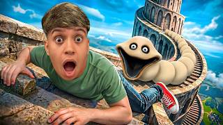 SOBREVIVENDO AO ATAQUE DA MINHOCA FAMINTA GIGANTE NO ROBLOX!! (Hungry Worm)