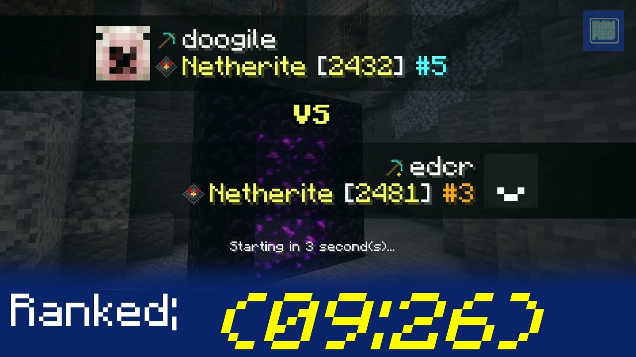 Edcr Minecraft edcr vs doogile MCSR Ranked Season 9 #3 - YouTube