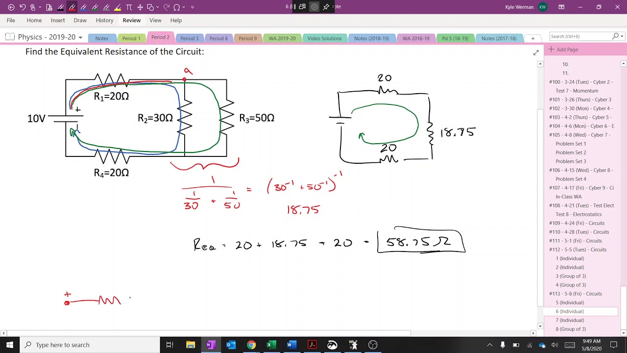 Circuits - Ex 6 - Equivalent Resistance - YouTube