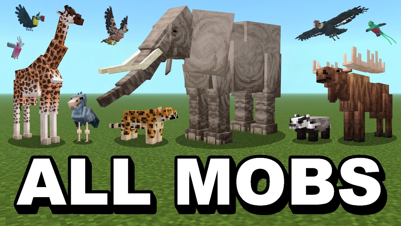 ALL 200+ NEW ANIMALS IN WILDLIFECRAFT ADD-ON! (Minecraft) - YouTube