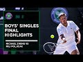 Michael Zheng vs Mili Poljicak | Boys&#39; Singles Final Highlights | Wimbledon 2022