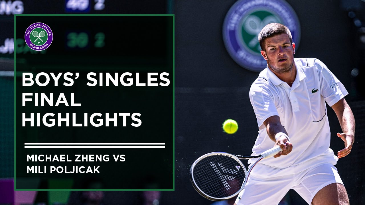 Michael Zheng vs Mili Poljicak Boys Singles Final Highlights Wimbledon 2022