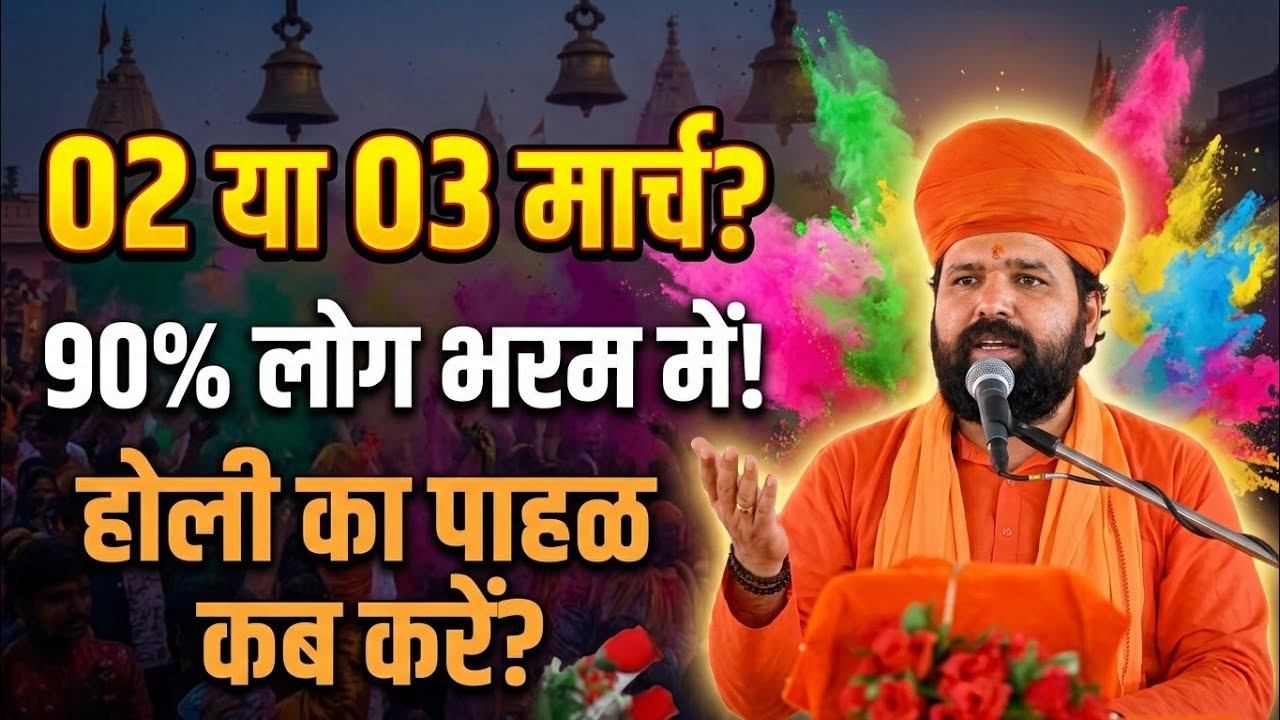 02 या 03 मार्च, कब हैं होली? 90% लोग भरम में! कब करें होली का पाहळ? डॉ. स्वामी सच्चिदानंद जी आचार्य