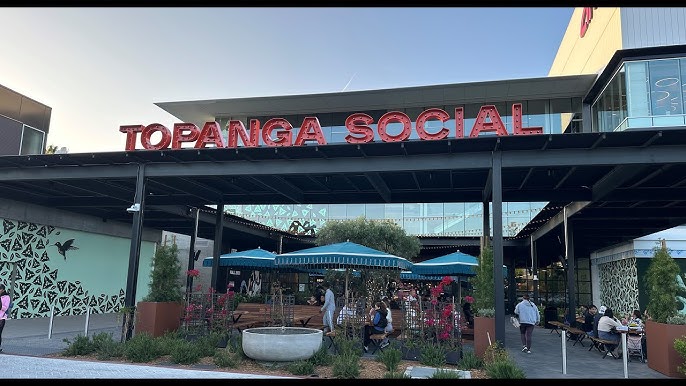 4K Westfield Topanga Social Los Angeles California summer food walk tour 
