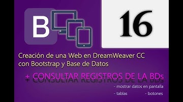 Cap 16 - Creación de una web en DreamWeaver CC con Bootstrap y Base de Datos