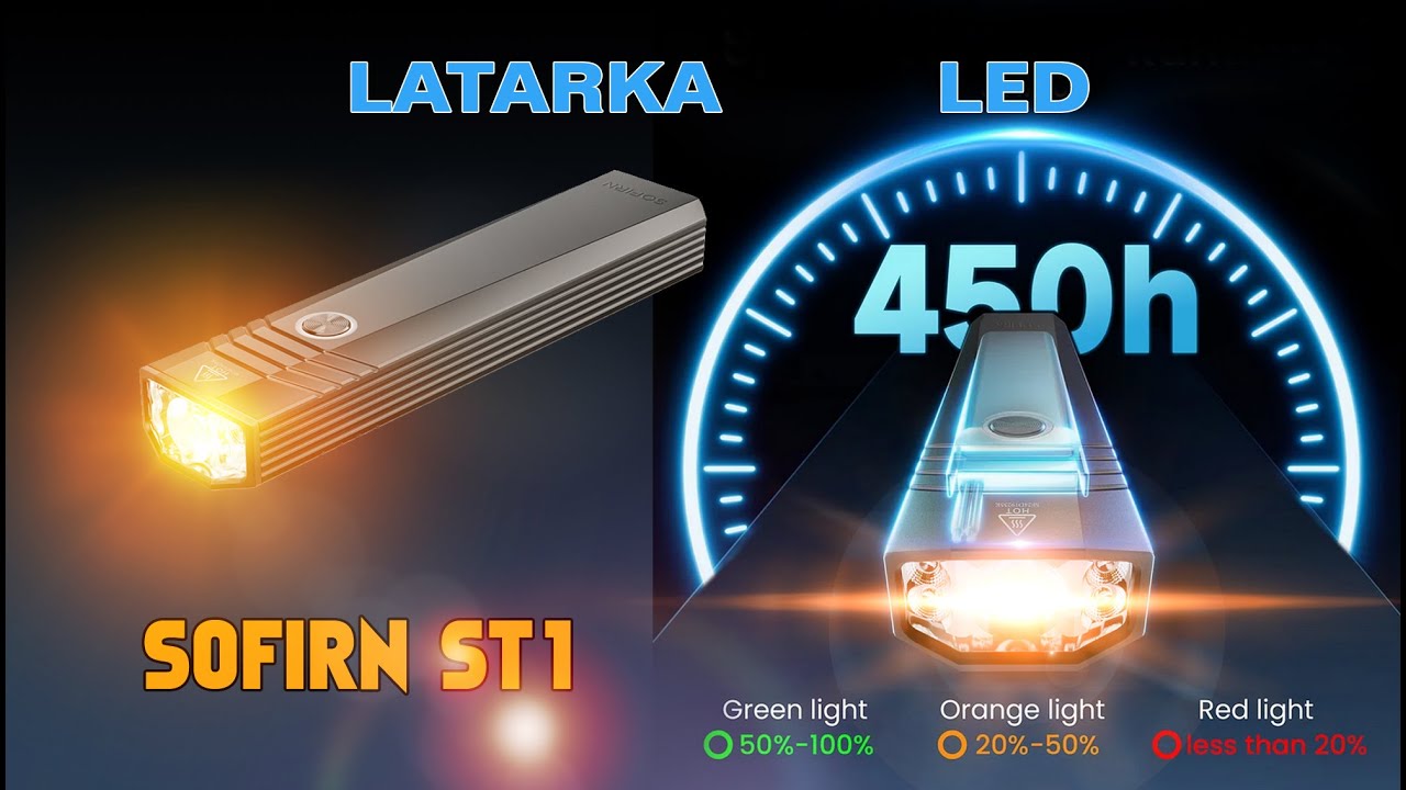 Fajna Latarka LED SOFIRN ST1 USB-C. Omówienie i test nocny.