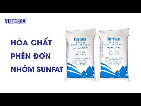 Video Phèn nhôm sunfat là gì? Ứng dụng của phèn nhôm sunfat... - youtube