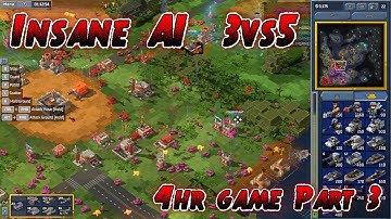 9-bit Armies crazy 4hr game part 3 Insane Ai 3vs5 full gameplay