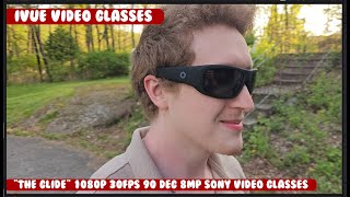 Glide 1080P 30fps HD Camera Glasses Recording Sport Sunglasses DVR Eyewear, 64GB Memory head mounted
