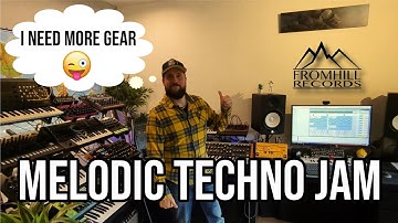 Melodic techno livejam || Moogs & Korgs & Live arranging drums