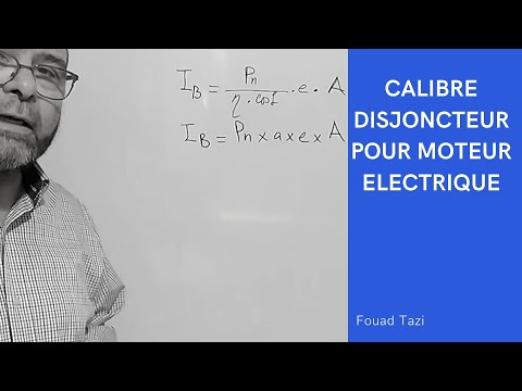 Video N°89 CALCUL CALIBRE DISJONCTEUR POUR MOTEUR ELECTRIQUE