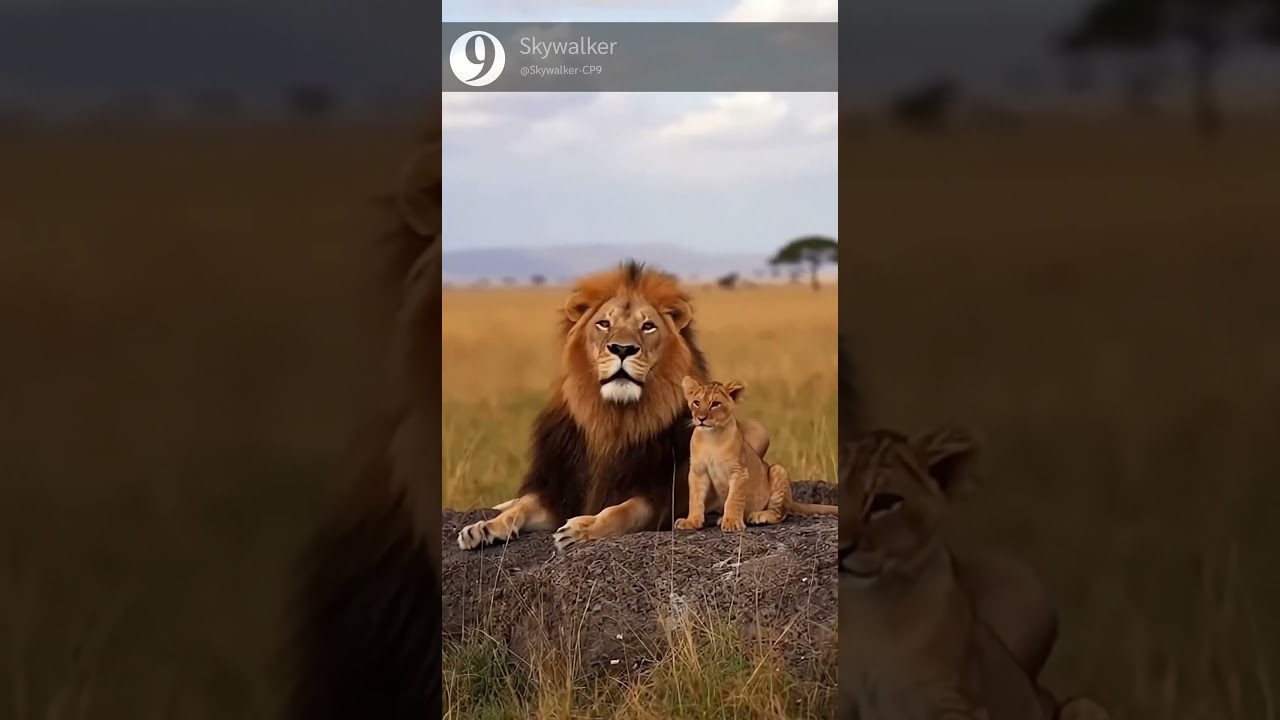 Dad Lion’s Roar Lesson… Sneeze is a skill too? 🦁💦❓