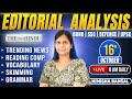 Editorial Analysis | 16th October, 2025 | Vocab, Grammar, Reading, Skimming | Nimisha Bansal