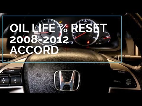 How to Reset Oil Life 2008 - 2012 Honda Accord