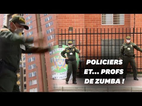 En Colombie, la police donne des cours de Zumba pour les confinés En Colombie, la police donne des cours de Zumba pour les confinés