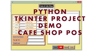 Python Tkinter project Demo - Cafe POS