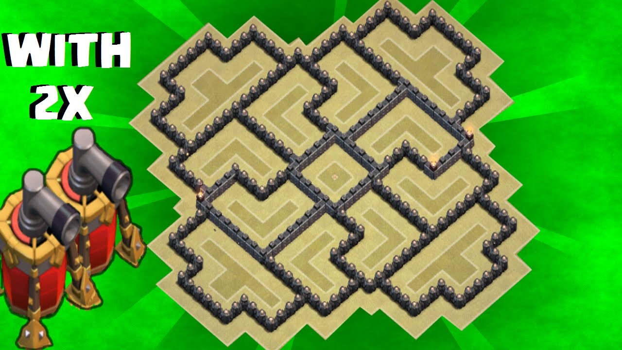 Clash of Clans - th9 war base / trophy base / with air 2 sweeper / speed build