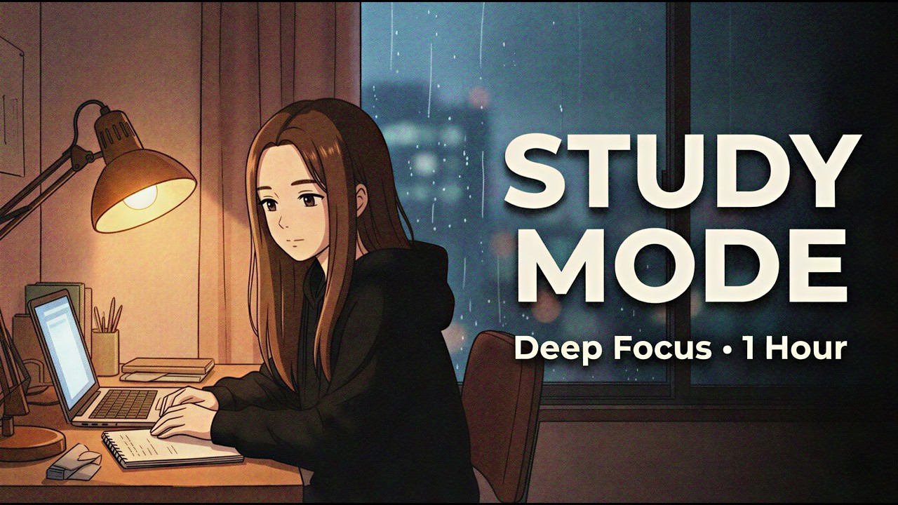 BOOST PRODUCTIVITY ☔️ Rainy Focus for Work & Study (1 Hour)