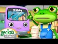 Gecko&#39;s Big Fall! | Fix Bobby&#39;s Broken Battery! | Gecko&#39;s Garage