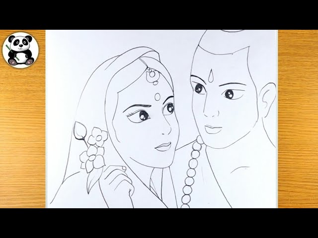 राम-सीता जी की स्केच..🧡❤..#ram #sita #sketch #drawing #portrait #art  #shreeram : WATCH, FEEL AND SHARE..🧡❤.. : BEAUTIFUL WORK ON… | Instagram