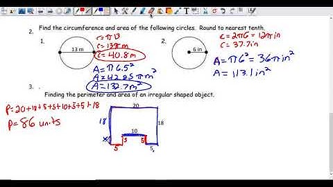 10.1 & 1.8 (Area and Perimeter)