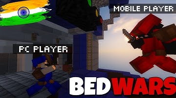 Solo bedwars gameplay java on android 📱| pojav launcher | pikanetwork