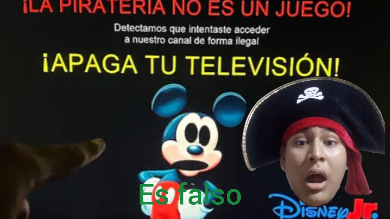 Reaccionando pantallas antipiratería falsas de Disney Jr