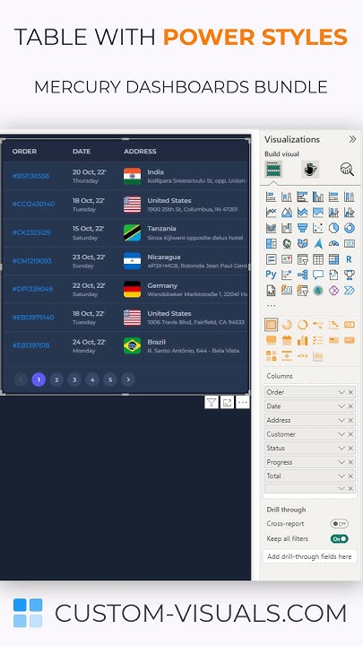 Power BI Custom Table on Power Styles Mercury Bundle #powerbi # ...