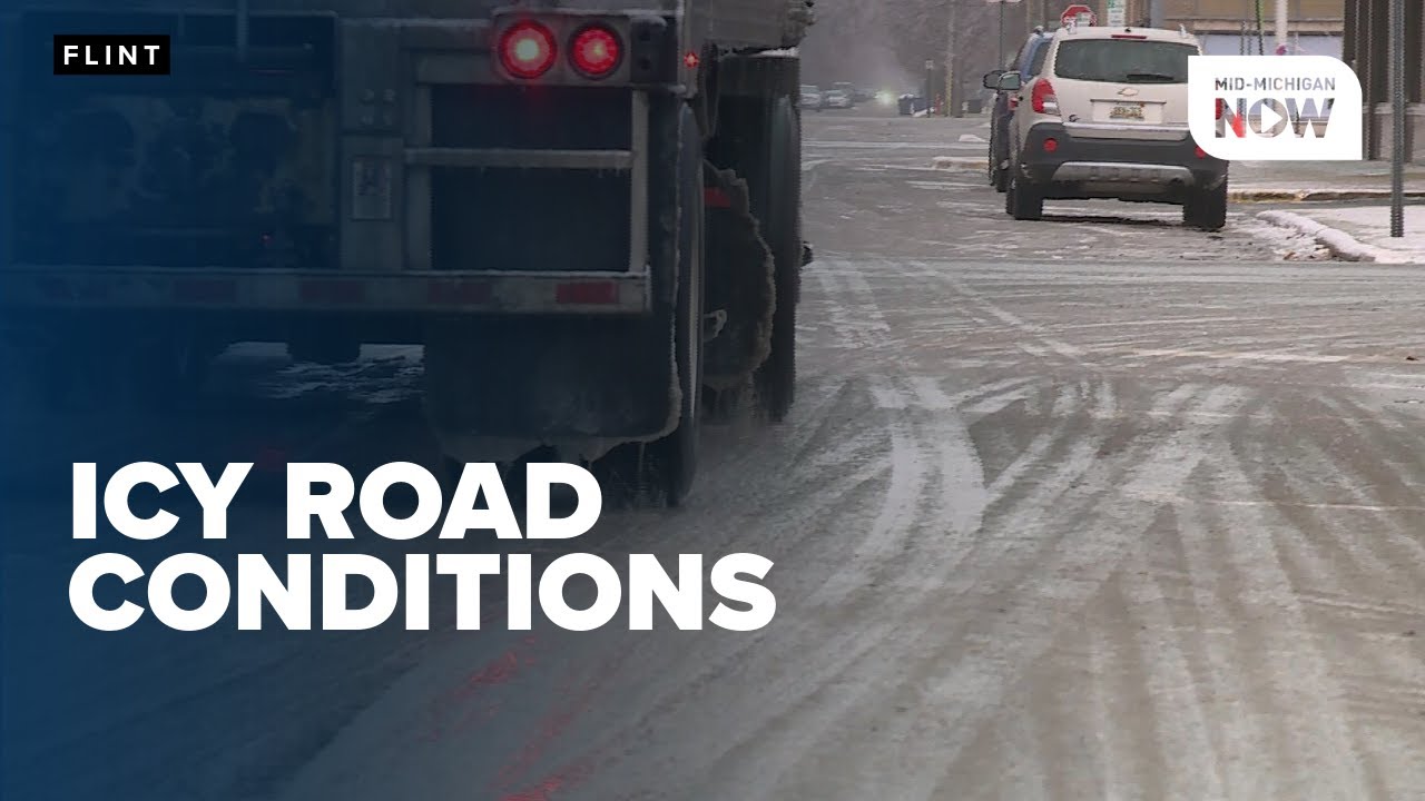 Icy roads create dangerous travel conditions across Mid-Michigan - YouTube