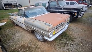 1959 Chevy El Camino belongs to Tim Dixon at GAS AXE CHOP SHOP. Small block with a 4-Speed with A/C. by Primered is best 648 views 3 weeks ago 4 minutes, 11 seconds