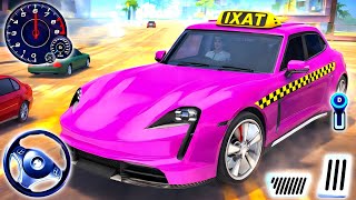 Luxury Purple Taxi Driving in Maya City | Realistic Taxi Simulator Game screenshot 4